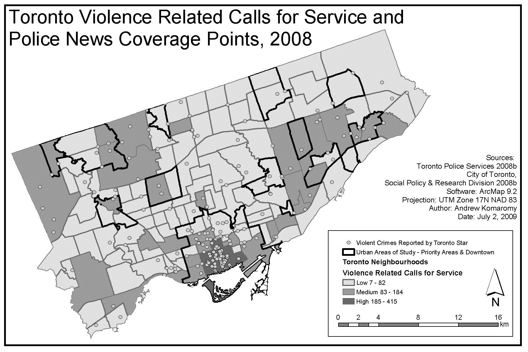 Figure 7. Crime rates and priority neighbourhoods