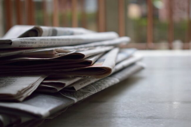 newspaper pile Newspaper pile